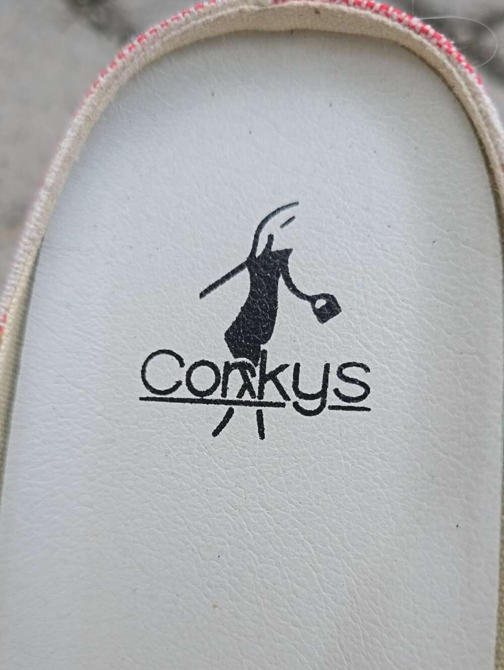 Corkys Size 8 Women’s Red and White Striped Slip-On Shoes - Picture 2 of 4